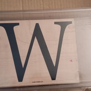 Stampin' Up! Wooden Stamp with Bold Black W